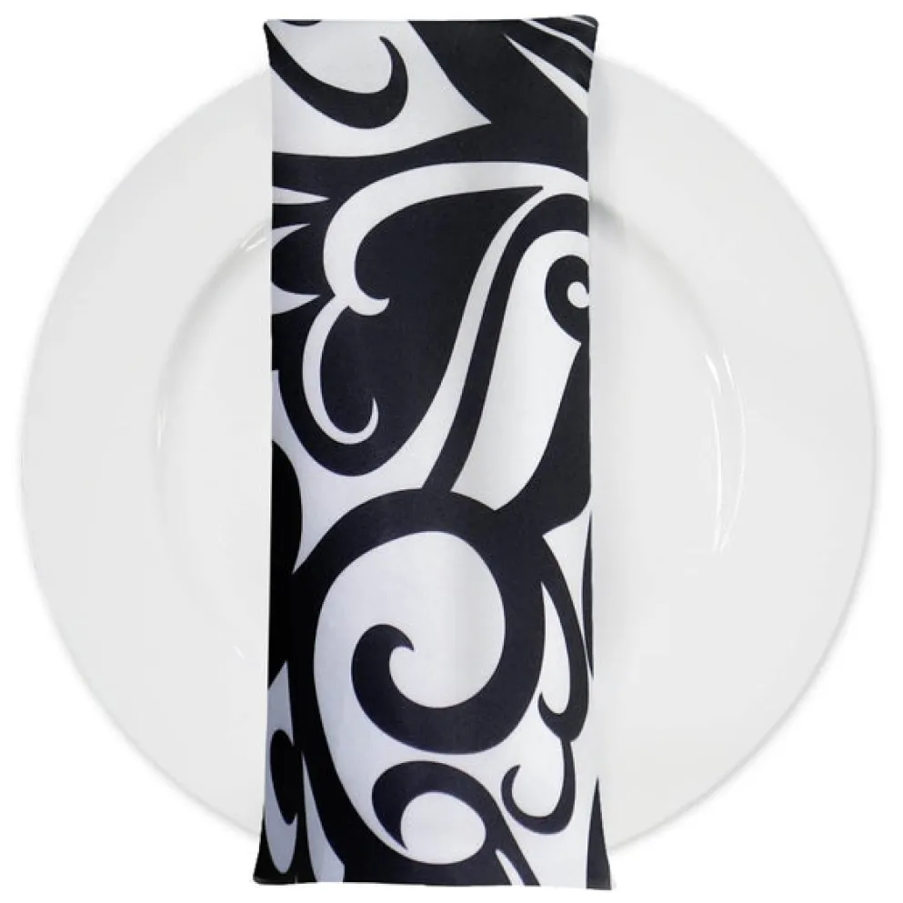 Abstract (Pucci) Table Napkin in Black and White