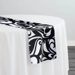 Abstract (Pucci) Table Runner in Black and White