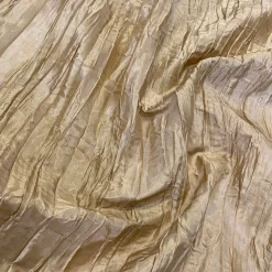 Accordion Taffeta Table Linen in Taupe Gold