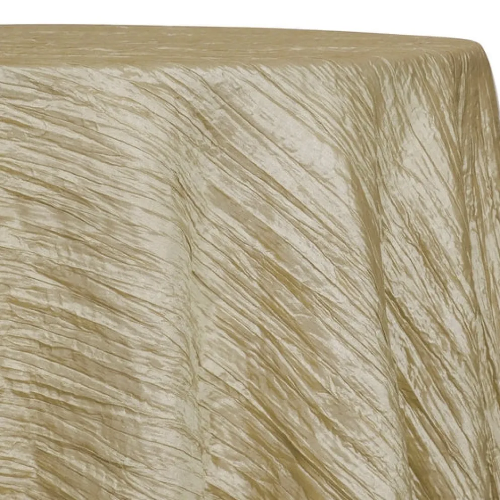 Accordion Taffeta Table Linen in Taupe 36