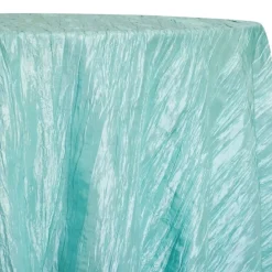 Accordion Taffeta Table Linen in Teal Green