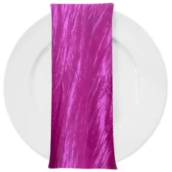 Accordion Taffeta Table Napkin in Fuchsia