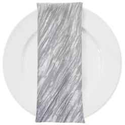 Accordion Taffeta Table Napkin in Silver 097