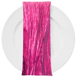Accordion Taffeta Table Napkin in Hot Pink