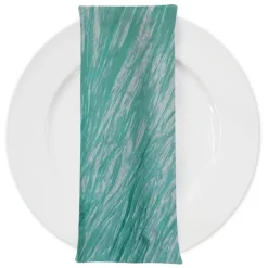 Accordion Taffeta Table Napkin in Teal Green