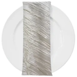 Accordion Taffeta Table Napkin in Ivory