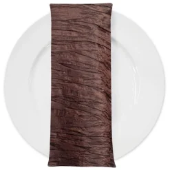 Accordion Taffeta Table Napkin in Light Brown