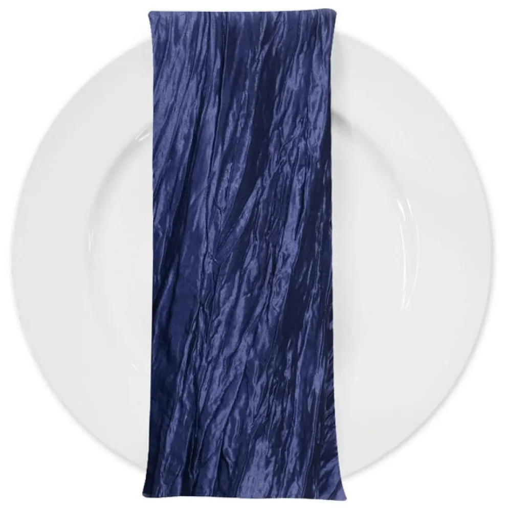 Accordion Taffeta Table Napkin in Navy