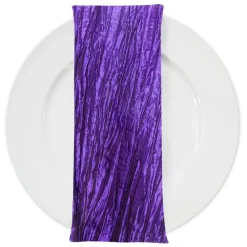 Accordion Taffeta Table Napkin in Purple