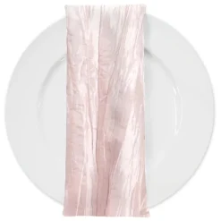 Accordion Taffeta Table Napkin in Rose Powder