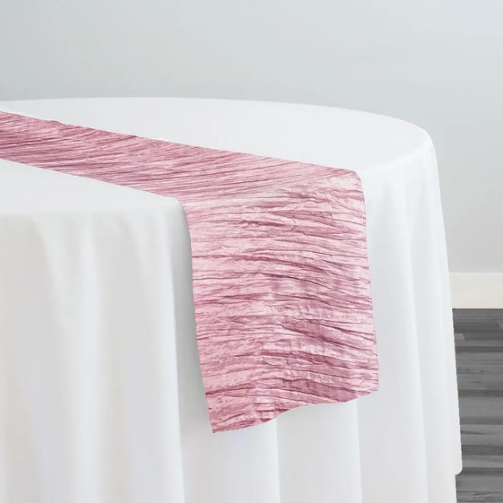 Accordion Taffeta Table Runner in Pink