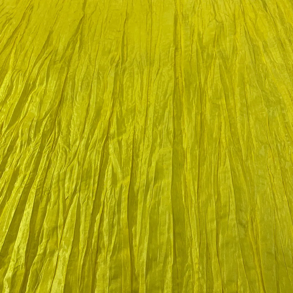 Accordion Taffeta Table Runner in Yellow