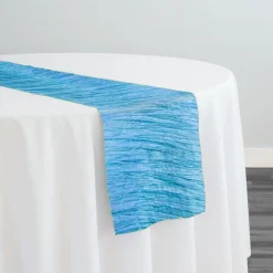 Accordion Taffeta Table Runner in Turquoise 112