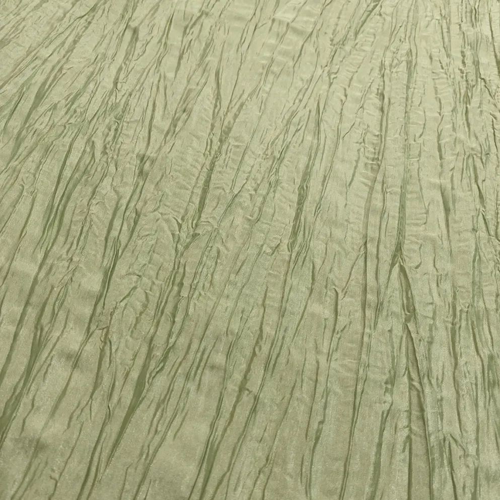 Accordion Taffeta Table Runner in LT Sage
