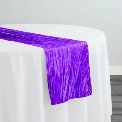 Accordion Taffeta Table Runner in Purple