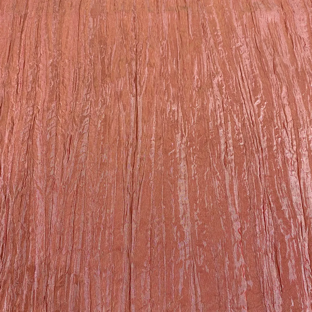 Accordion Taffeta Table Runner in Coral