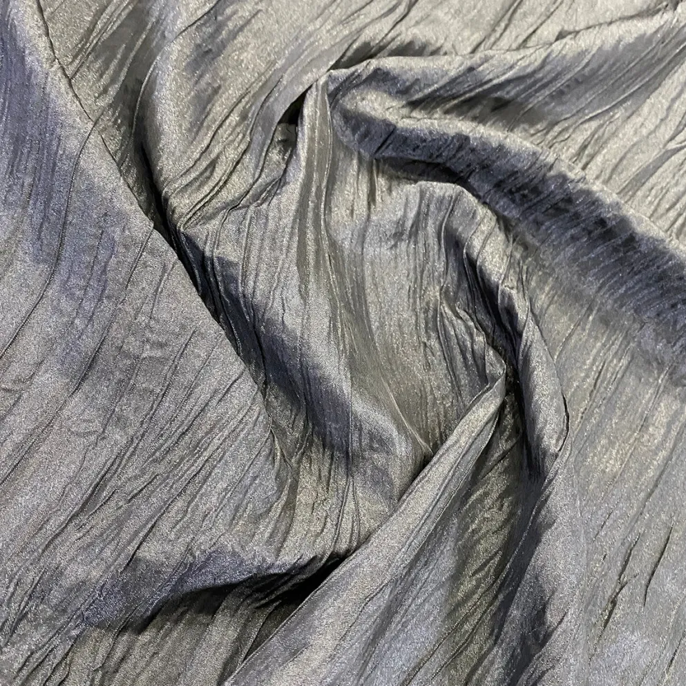 Accordion Taffeta Table Runner in Charcoal