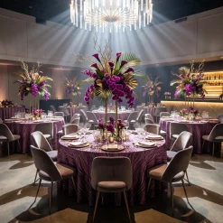 Allure Jacquard Table Linen in Mauve