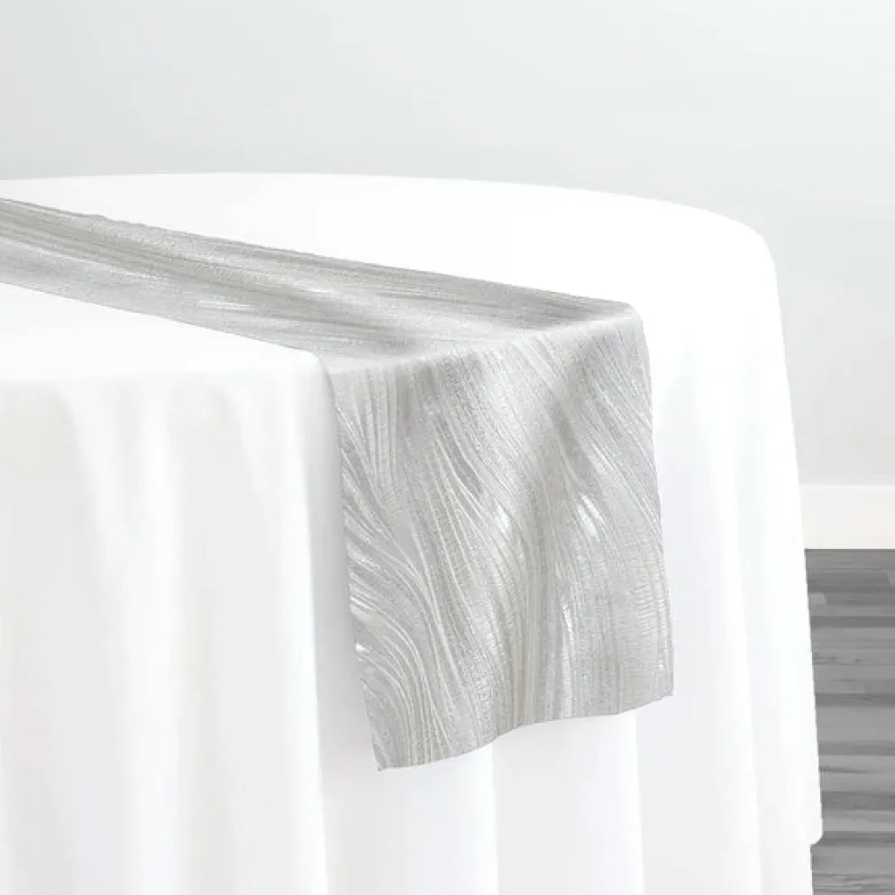 Allure Jacquard Table Runner in White