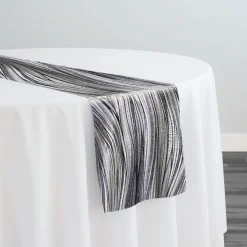 Allure Jacquard Table Runner in Silver
