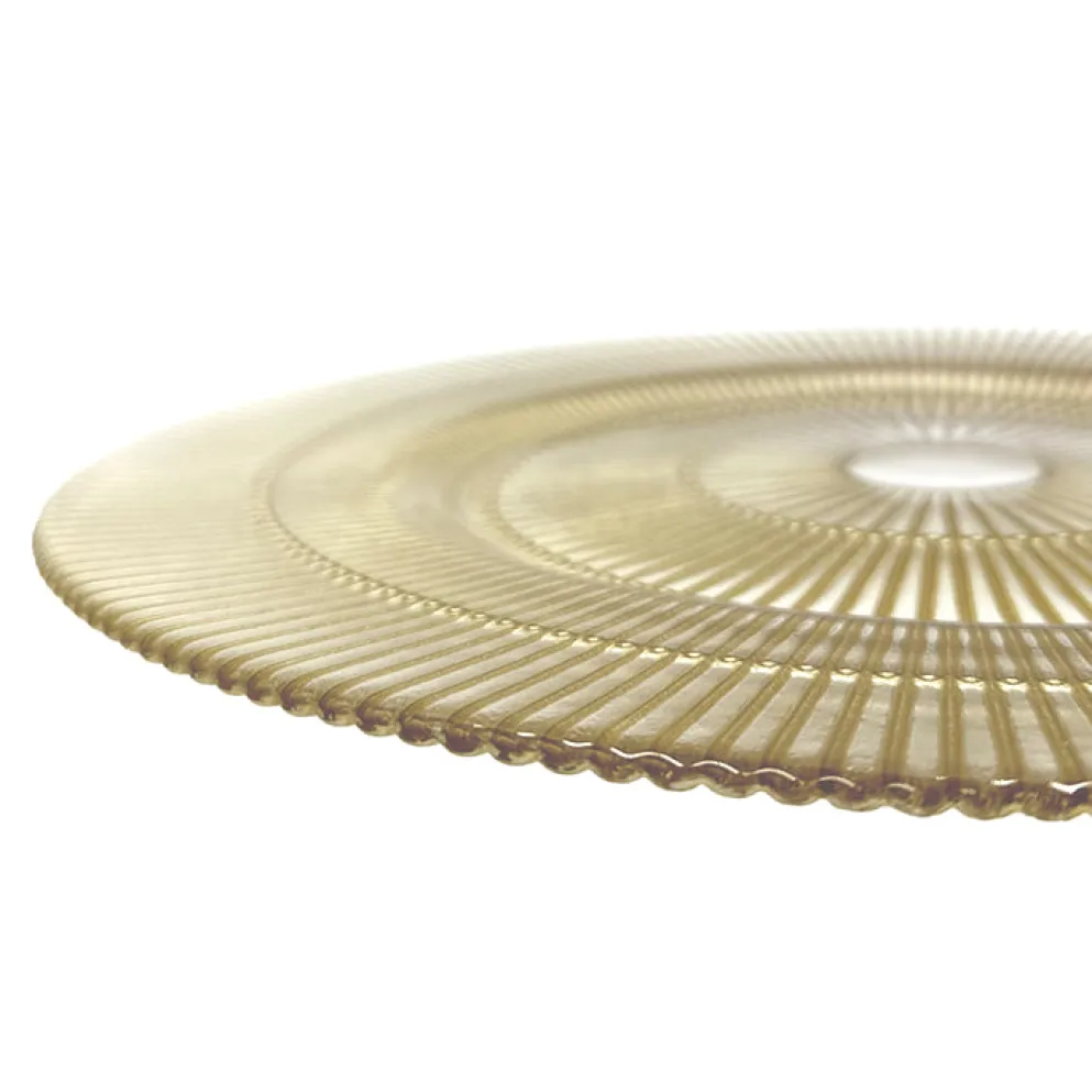 Apollo - Glass Charger Plate in Gold (Item # 0328)