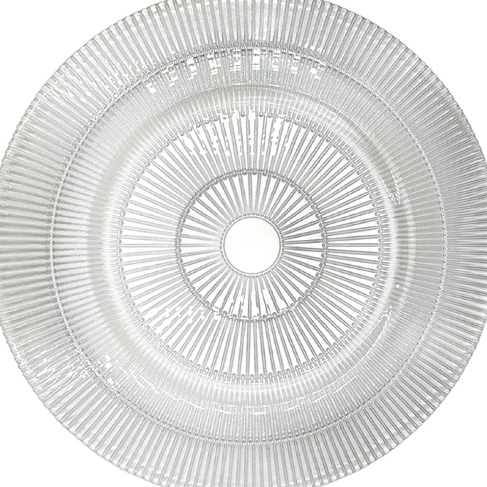Apollo - Glass Charger Plate in Silver (Item # 0328)