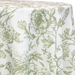Artistry Bloom (Slub Print) Table Linen in Sage