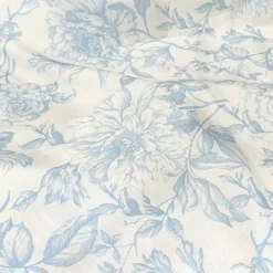 Artistry Bloom (Slub Print) Table Runner in Lt Blue
