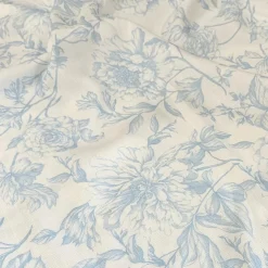 Artistry Bloom (Slub Print) Table Runner in Lt Blue