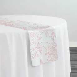 Artistry Bloom (Slub Print) Table Runner in Dusty Rose