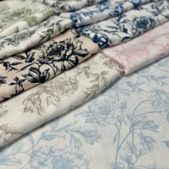 Artistry Bloom (Slub Print) Table Runner in Royal
