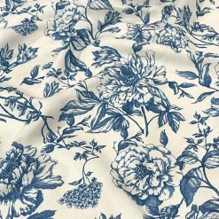 Artistry Bloom (Slub Print) Table Runner in Royal