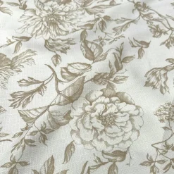 Artistry Bloom (Slub Print) Table Runner in Taupe