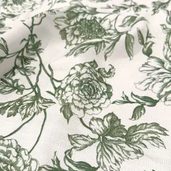 Artistry Bloom (Slub Print) Table Runner in Willow Green