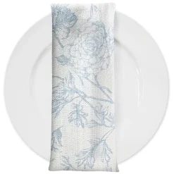Artistry Bloom (Slub Print) Table Napkin in Lt Blue