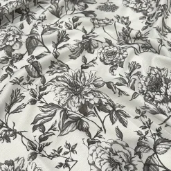 Artistry Bloom (Slub Print) Table Napkin in Grey