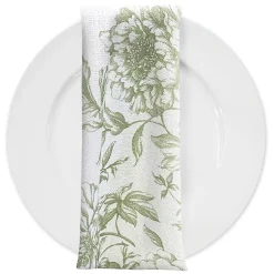 Artistry Bloom (Slub Print) Table Napkin in Sage