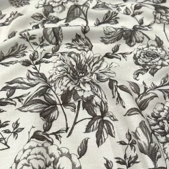 Artistry Bloom (Slub Print) Table Linen in Grey
