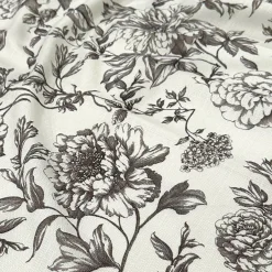 Artistry Bloom (Slub Print) Table Linen in Grey