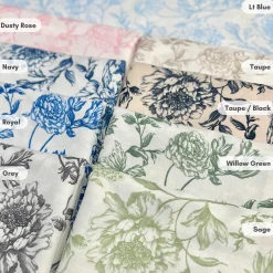 Artistry Bloom (Slub Print) Table Napkin in Taupe / Black