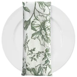 Artistry Bloom (Slub Print) Table Napkin in Willow Green