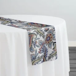 Asian Paisley (Dupioni) Table Runner in Teal