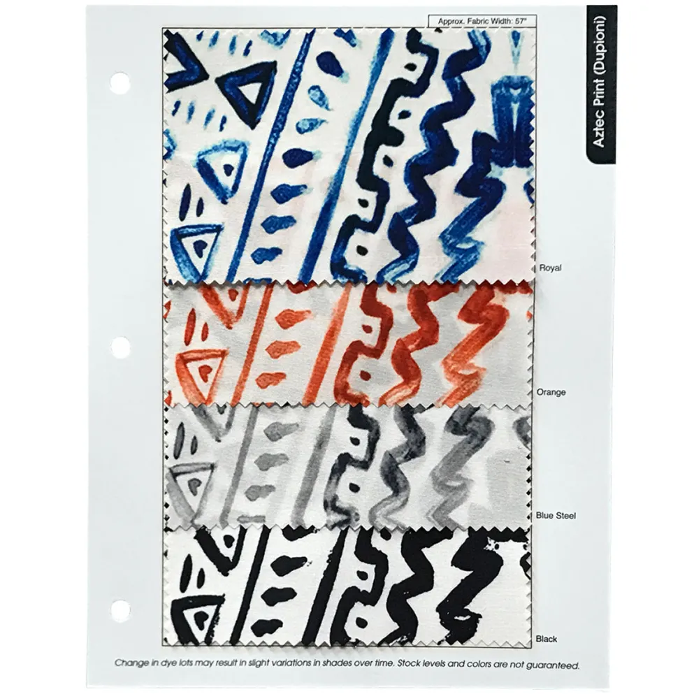 Aztec Print (Dupioni) Table Linen in Black