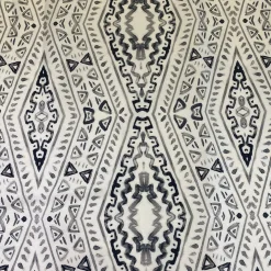 Aztec Print (Dupioni) Table Runner in Steel Blue