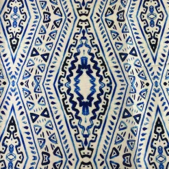 Aztec Print (Dupioni) Table Runner in Royal