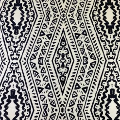 Aztec Print (Dupioni) Table Runner in Black