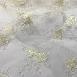 Baby Rose Embroidery Table Linen in Ivory