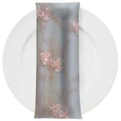 Baby Rose Embroidery (w/ Poly Lining) Table Napkin in Blush