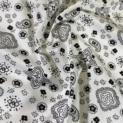 Bandana (Poly Print) Table Linen in White