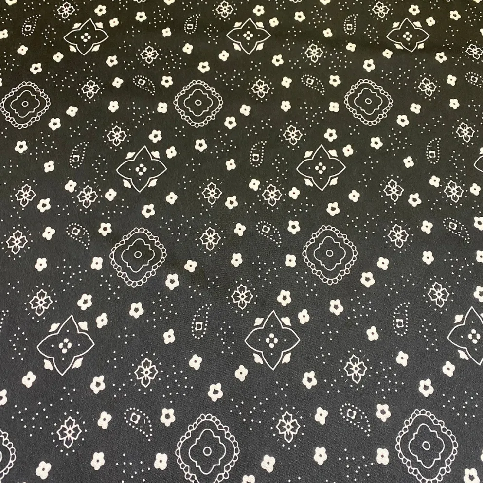 Bandana (Poly Print) Table Linen in Black